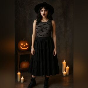 Torrid Curve Black Grey Bat Spiderweb Bodysuit 3X Gothic Witchy Mesh Sheer Whims